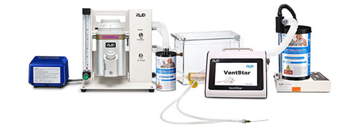 Combined Setup of Ventilator and Anesthesia
